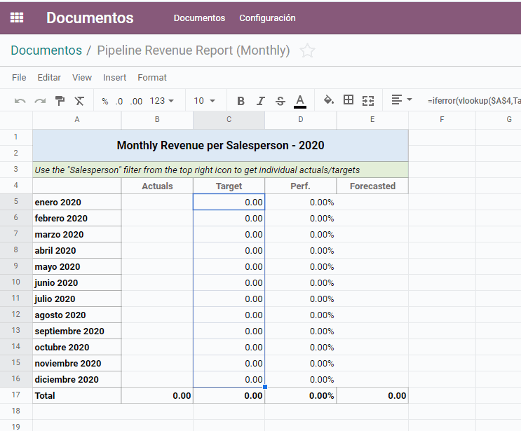 odoo spreadsheets documentos odoo 14